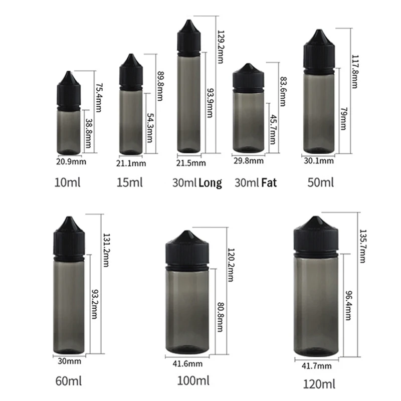 5Pcs 10/15/30/60/100/120ml Bla - Juice Bottle Dropper review and price